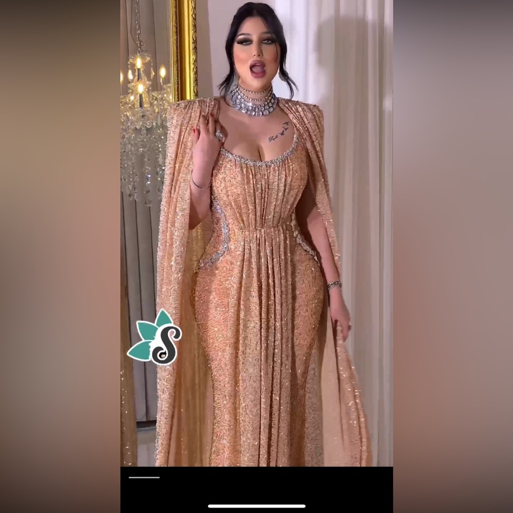 Elegant Gold Evening Gown